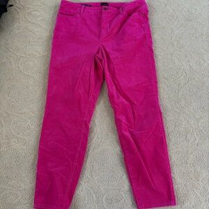 Talbots Women's Skinny Corduroy Jegging in Hot Pink Size 16